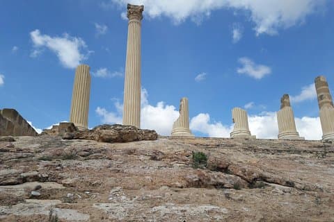 ""excursão de um dia berbere romano""uthina"aquedutos romanos/Takrouna"de tunis ou hammamet