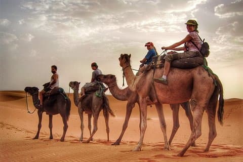 Morning Camel Trekking med klitbade og sand boarding