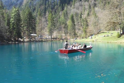 Excursion privée d'une demi-journée sur le lac de Thoune et Blausee au départ d'Interlaken