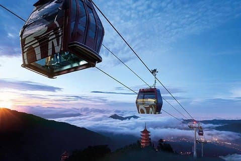 Excursão às cavernas das montanhas e Batu de Genting