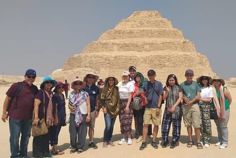 5 steder: Giza-pyramider, Sphinx, Saqqara, Dahshur, Memphis i privat tur