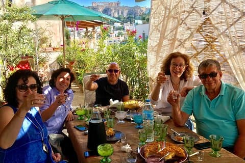 Délicieux dîner et accords vins à Athènes avec vue sur l'Acropole