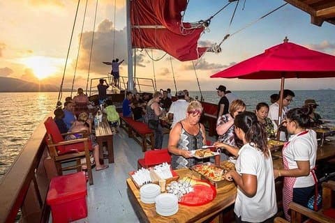 Red Baron : A Sunset Dinner Cruise from Koh Samui with Return Transfer