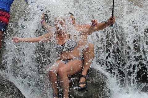 Blue Hole-watervallen van Runaway Bay