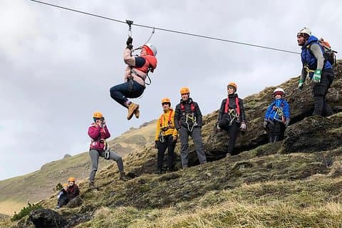 Zipline and Hiking Adventure Tour in Vík