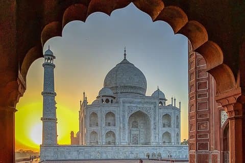 Excursion privée d'une journée au lever du soleil au Taj Mahal au départ de Delhi
