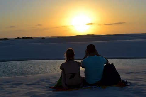 Excursion d'une demi-journée aux dunes de sable des Lençóis Maranhenses avec coucher de soleil