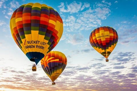 Phoenix Hot Air Balloon Ride em Sunrise
