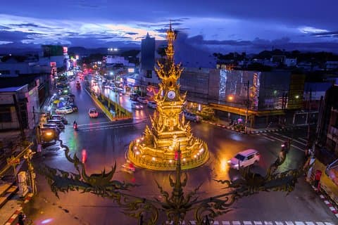 Chiang Rai by højdepunkter med traditionel middag & show