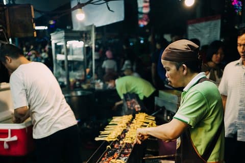 Visite à pied de la rue privée de Bangkok
