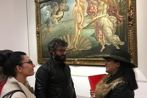 Aula de arte na Uffizi