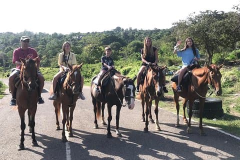 Blue Hole Wasserfälle + Reiten Kombitour von Ocho Rios