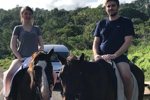 Blå hull fossefall + ridning fra Montego bay