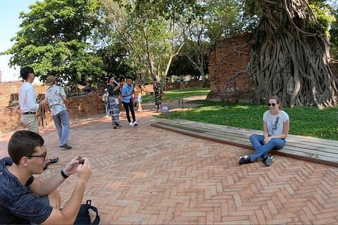 Vélo de Parc historique d'Ayutthaya