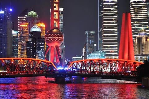 Natrundtur på Huangpu River Cruise og Shanghai Old City med lokal mad