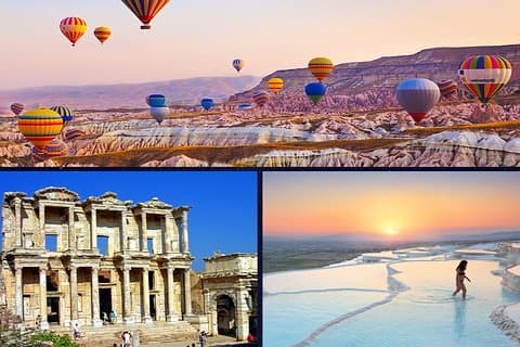 4 Tage Türkei Tour Kappadokien, Ephesus, Pamukkale Tour
