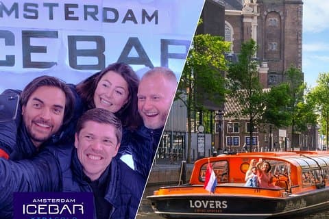Kombikort: Xtracold Icebar Amsterdam og 1 - timers kanal cruise