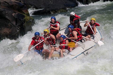 White Water Rafting i Zambezi-elven