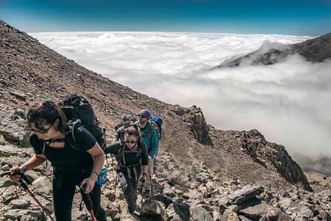 Two days trek in the Andes