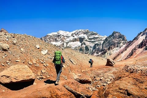 3 days trek to Plaza Francia in Aconcagua park
