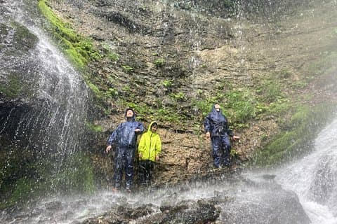 Nature tour around waterfalls that exudes from the beech forest Nishiwaga Town, Iwate Prefecture
