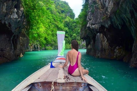 Excursion privée en bateau à longue queue aux îles Hong de Krabi