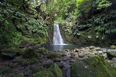 Sanguinho hike, Salto do Prego Waterfall and Furnas hotsprings