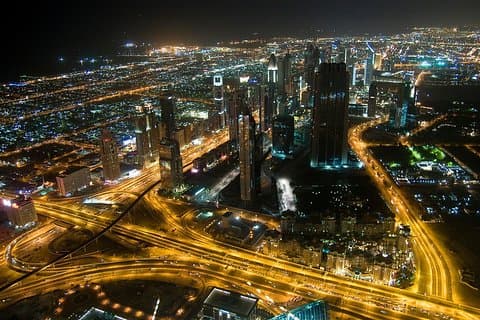 Tour privato della città di Dubai di notte