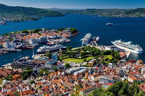 Bergen stadsoverzicht privéwandeling