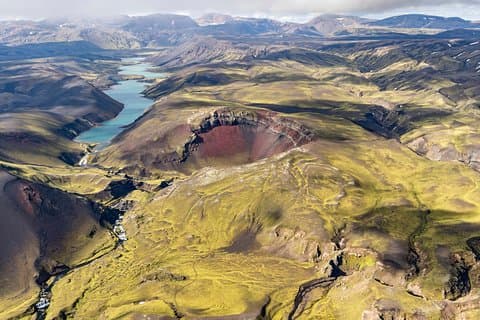 Rundflug über Laki-Krater und Hochland