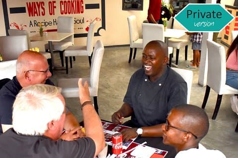 PVT African Meal w/ Chef Founder experience w/ Hotel Pickup & Photoshoot add-ons