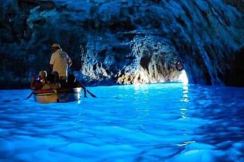 Capri Island og Blue Grotto fra Sorrento eller Positano eller Amalfi eller Salerno