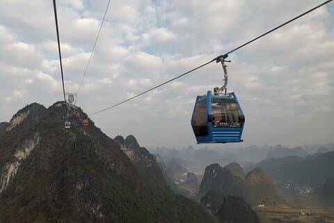 Halvdag Yangshuo Ruyi Peak med den engelsktalande chauffören från Yangshuo Hotel