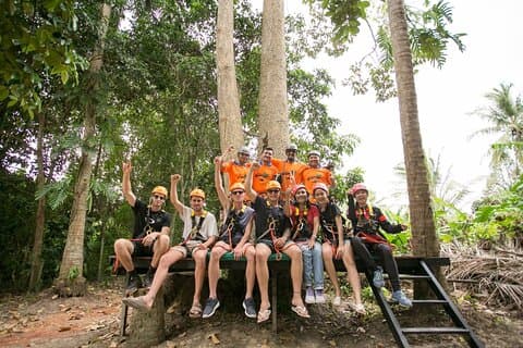 Jungle Xtreme Zipline 16 platforme-tur fra Koh Samui