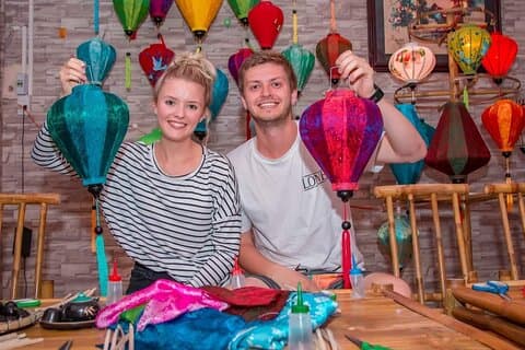 Heldag Hoi An Lantern making - Tra Que Herb & Cam Thanh fiskeby