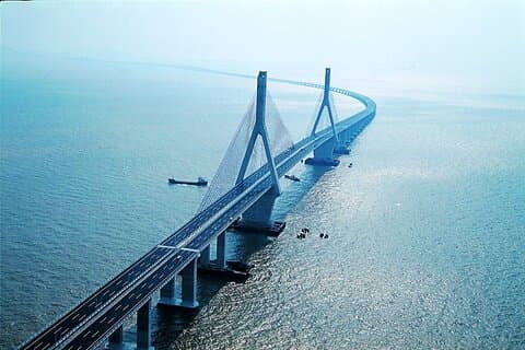 Privérondleiding door de Donghai-brug in Shanghai, de haven van Yangshan en het Dishui-meer