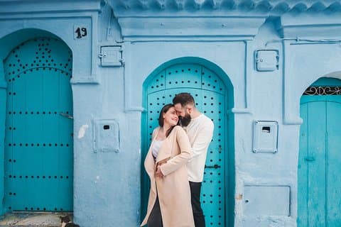 Sessão privada de fotografia em Chefchaouen com um fotógrafo
