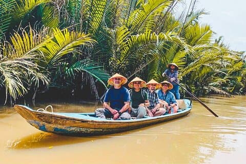 Ein Blick auf den Mekong mit Kochkurs von Vespa aus Ho-Chi-Minh-Stadt