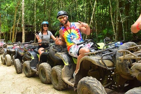 ATV Avontuur met Ziplines & Cenote van Playa del Carmen