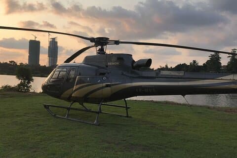 Helikoptertransfer mellan Ratmalana flygplats (RML) och Polonnaruwa City