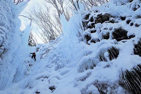 Bask in the beauty of winter Nikko in this unforgettable ice climbing experience