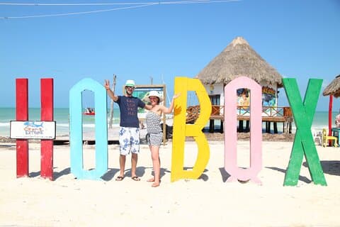 Holbox : Excursion en bateau, voiturette de golf, club de plage et prise en charge