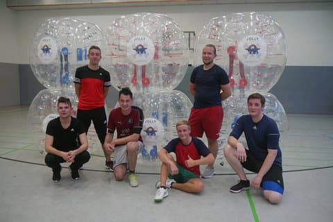 Bubble soccer in the center of Hamburg with beer / champagne