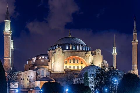 By Night: Hagia Sophia and Blue Mosque