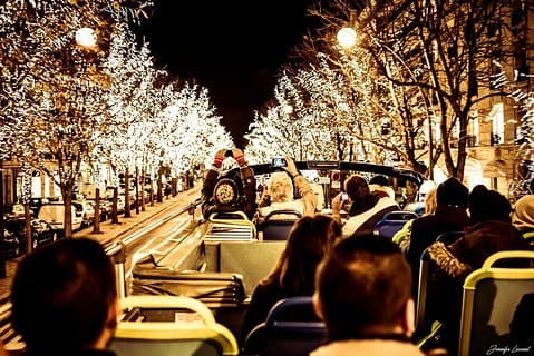 Tour delle luci natalizie di Parigi Tootbus