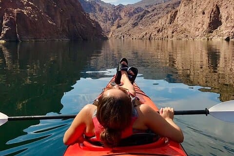 Grand Canyon helikopter flyvning med Emerald Cave Kayak tur