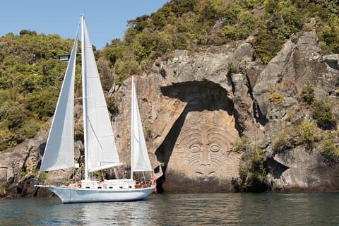 Lake Taupō privat dagstur fra Auckland til Māori helleristninger