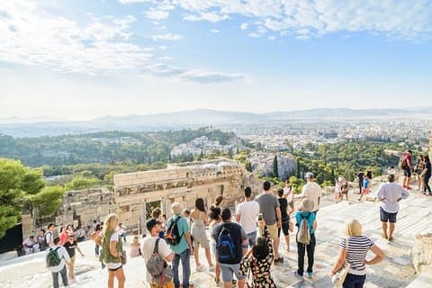 La visite à pied de l'Acropole avec un guide français