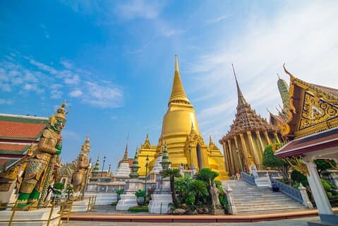 Bangkok: Visite japonaise d'une demi-journée au Grand Palais et Wat Pho
