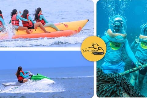 Bali Banana Båt- och vattensportpaket med transport